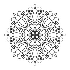 Fototapeta premium beautiful and attractive mandala design , simple and easy mandala art