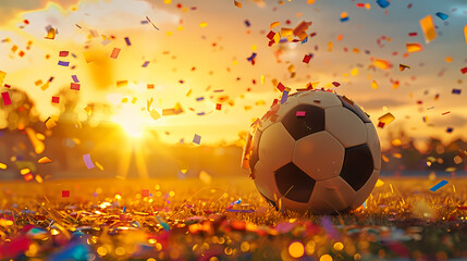 Fototapeta premium Joyful Soccer Festivity