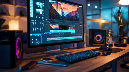 Modern Video Editing Station