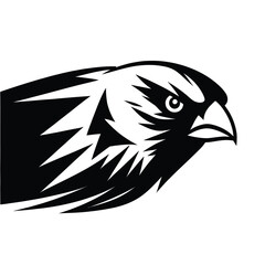 cartoon canary bird in black and white silhouette