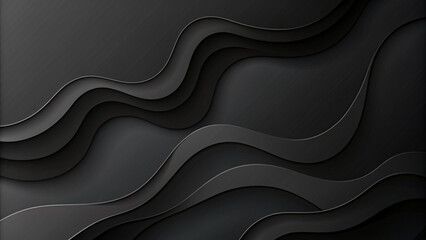Fototapeta premium Colorful paper cut black background design layout, abstract wallpaper framed design