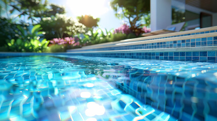 Obraz premium Luxurious Poolside Serenity