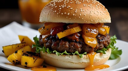 burger and fries