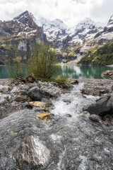 Oeschinensee Lake and nearby stream