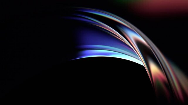 Abstract animation, background with color refraction effect, 4k seamless looped video, 3d render