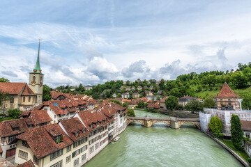 View of Swiss old city from Nydeggbrucke