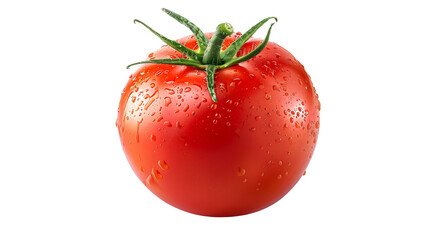 Fresh tomato isolated on a transparent background, PNG 