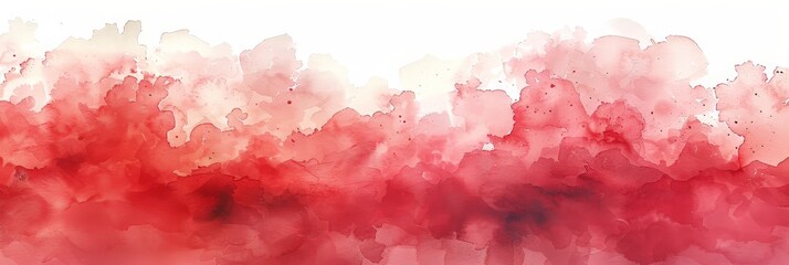 Fototapeta premium Abstract Watercolor Painting in Red Hues
