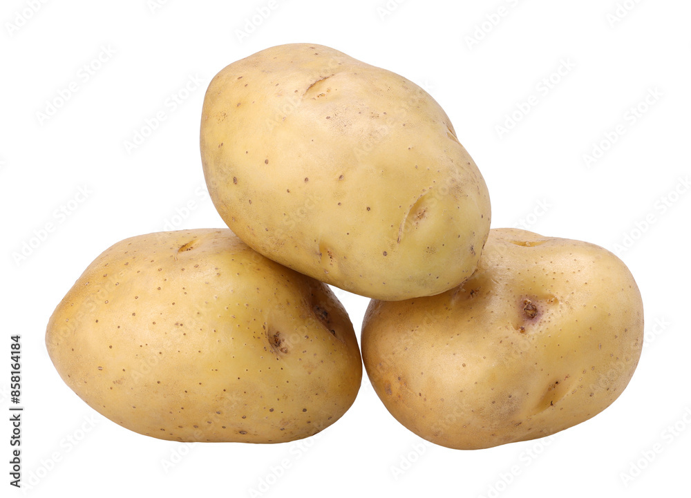 Wall mural pile of young potatoes isolated, transparent png, png format, cut out