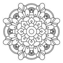 beautiful and attractive mandala design , simple and easy mandala art