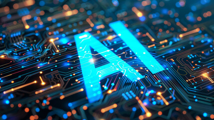 Fototapeta premium stock chart low artificial intelligence and automation in business processes