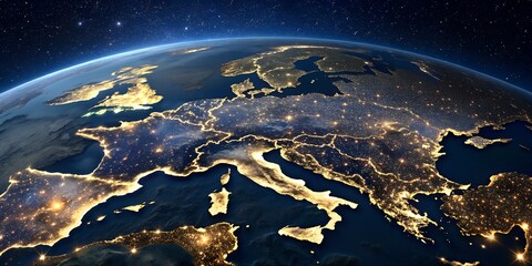 Abstract world map, concept of global network and connectivity, international data transfer and cyber technology, worldwide business, information exchange and telecommunication
