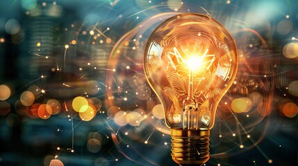 Illustrates an innovative idea held by a businessman, symbolizing creativity and new concepts in business.