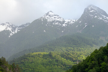Rosa Khutor mountains panoramic view landscape