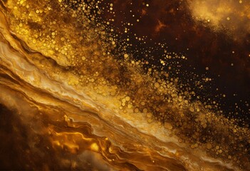 golden Christmas background, shiny golden lights