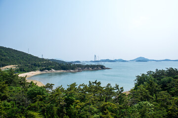 The beautiful seashore landscape and sea