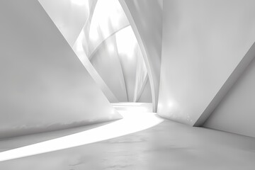 Obraz premium Futuristic Abstract Backdrop with Minimalist Aesthetics Architecture