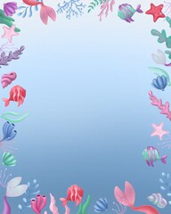 ocean and mermaids background  card mermaid sea ocean children
