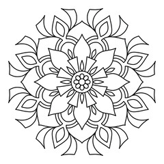 easy mandala design for coloring book, creative mandala art for mehendi design