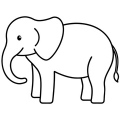 Beautiful elephant line art
