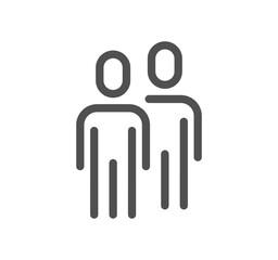 People related icon outline and linear vector.
