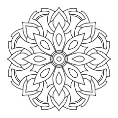 easy mandala design for coloring book, creative mandala art for mehendi design