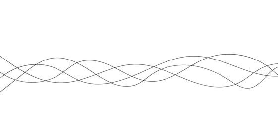 Thin line wavy abstract vector background.
