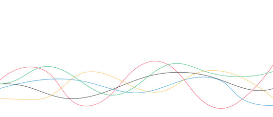 Thin line wavy abstract vector background.