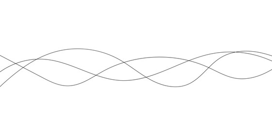Thin line wavy abstract vector background.