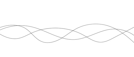Thin line wavy abstract vector background.