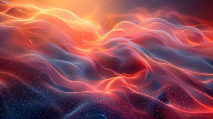 Obraz premium Intricate abstract illustration showcasing the behavior of quantum electrons, merging scientific technology with artistic design to create a visually stunning and dynamic image. Illustration,