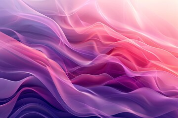 Obraz premium Abstract purple and pink flowing waves background with soft gradient hues