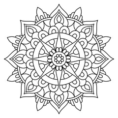 easy mandala design for coloring book, creative mandala art for mehendi design