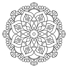 easy mandala design for coloring book, creative mandala art for mehendi design