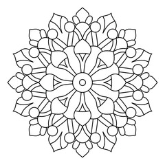 easy mandala design for coloring book, creative mandala art for mehendi design