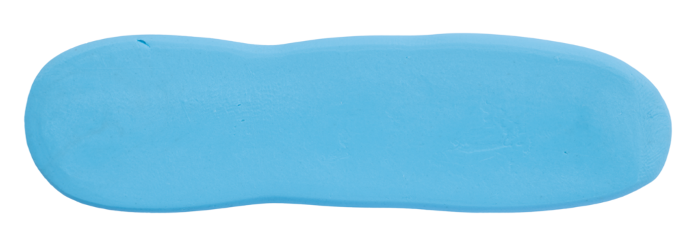 Plasticine is a light blue brush isolated on a transparent background.