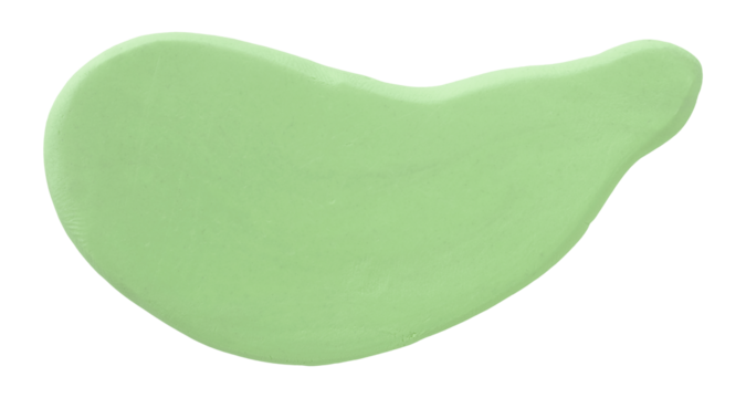 Plasticine is a green brush isolated on a transparent background.