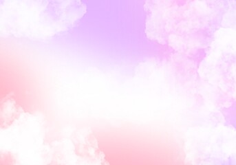 Fototapeta premium Cloudy Sky Pastel Watercolour Background