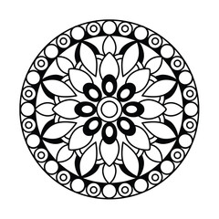 simple and easy mandala design for coloring book, easy mandala art for henna design and tattoo design
