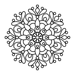 beautiful mandala design for coloring book, tattoo design , easy mandala art