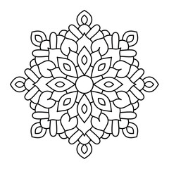 beautiful mandala design for coloring book, tattoo design , easy mandala art
