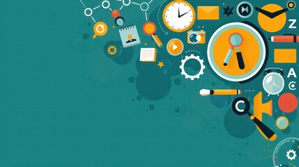 Obraz premium Abstract Illustration of Time Management and Productivity