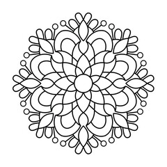 beautiful mandala design for coloring book, tattoo design , easy mandala art