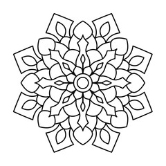 beautiful mandala design for coloring book, tattoo design , easy mandala art