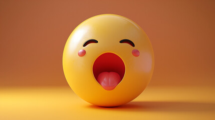 Fototapeta premium World emoji day with a funny emojis. World emoji day 3d banner background. Emoji Celebration 3D Banner Background. World smile day emojis. Mental health assessment, world mental health day concept. 