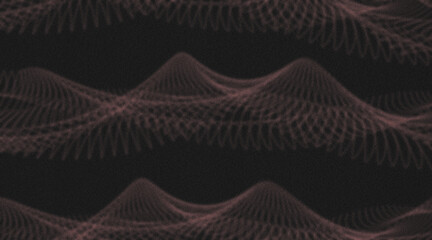 Abstract polygon noise wave line wireframe sound waves background