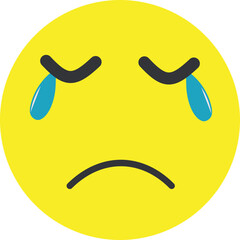 sad cry emoji feeling social media icon