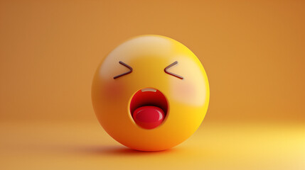 Fototapeta premium World emoji day with a funny emojis. World emoji day 3d banner background. Emoji Celebration 3D Banner Background. World smile day emojis. Mental health assessment, world mental health day concept. 