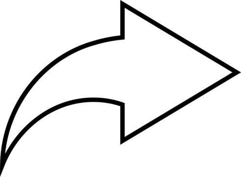 recommend clip art: share forward arrow social media icon outline