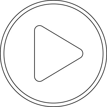 play botton video social media icon outline